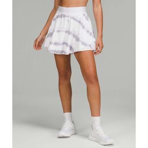 NWT Lululemon Court Rival High-Rise Skirt, Transverse Lilac Multi, Size 16 LONG